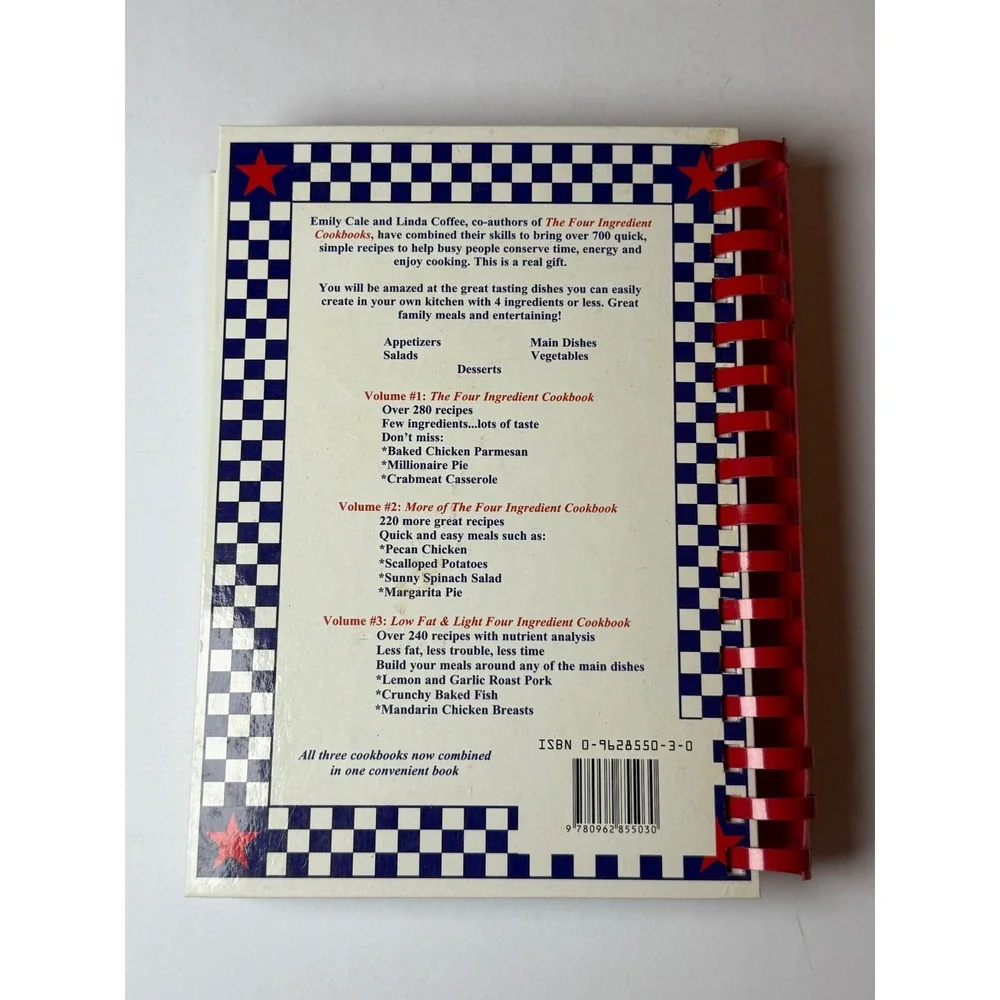 The Four Ingredient‎ Cookbooks Linda Coffee Emily Cale 3-in-1 Spiral